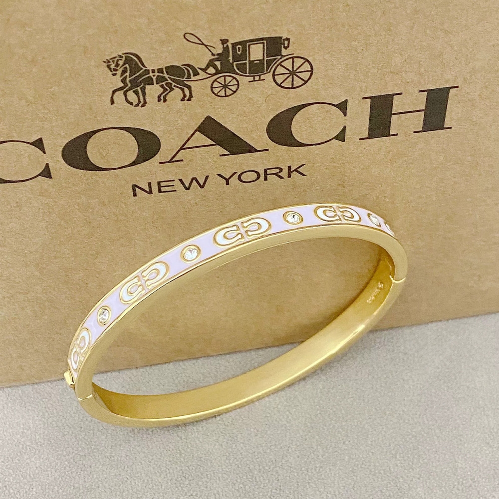 Coach Enamel Inlaid Alphabet Bracelet Personalized